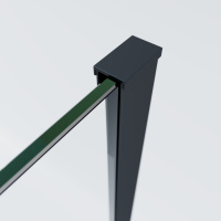 Душевой уголок Soft 2 VSR-3SO29014CLB, 1400*900, черный, стекло прозрачное - Gidratop.ru изображение