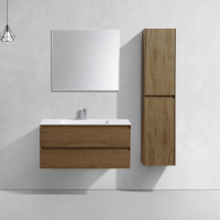 База под раковину Luka 1000 подвесная, 2 выкатных ящика soft-close, T.Oak - Gidratop.ru изображение