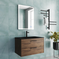 База под раковину Chiara 2D 800 подвесная, 2 выкатных ящика soft-close, С.Oak - Gidratop.ru изображение