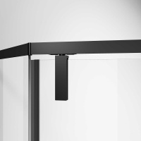 Душевой уголок Slim-N VSP-4SN100CLB, 1000*1000, черный, стекло прозрачное - Gidratop.ru изображение