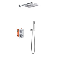 Душевой комплект VSFW-102TCH термостатический встраиваемый, двухрежимный, хром - Gidratop.ru изображение