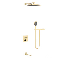 Душевой комплект VSFW-4311RBG встраиваемый, 3 режима, брашированное золото - Gidratop.ru изображение