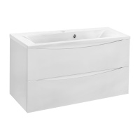 База под раковину Mia 900 подвесная, 2 выкатных ящика soft close, G.White - Gidratop.ru изображение