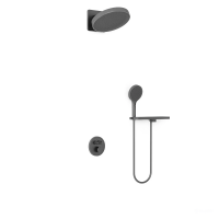 Душевой комплект Inspire VSFW-3I22MT3RGM встраиваемый, термостат, двухрежимный, вороненая сталь - Gidratop.ru изображение