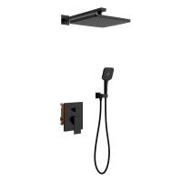 Душевой комплект Next VSFW-1N1MB, встраиваемый, 2 режима, ограничитель давления Hi Box, черный - Gidratop.ru изображение