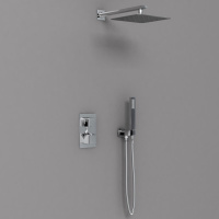 Душевой комплект VSFW-102TCH термостатический встраиваемый, двухрежимный, хром - Gidratop.ru изображение