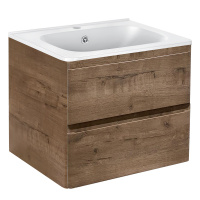 База под раковину Vico 600 подвесная, 2 выкатных ящика soft close, V.Oak - Gidratop.ru изображение