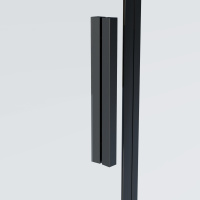 Душевая дверь Soft 2 VDS-3SO2140CLB, 1400, черный, стекло прозрачное - Gidratop.ru изображение