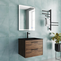 База под раковину Chiara 2D 600 подвесная, 2 выкатных ящика soft-close, C.Oak - Gidratop.ru изображение