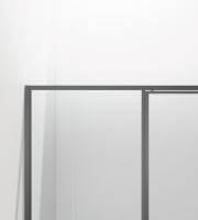 Душевой уголок Slim 8mm VSR-4SLP9012CLGM, 1200*900, вороненая сталь, стекло прозрачное - Gidratop.ru изображение