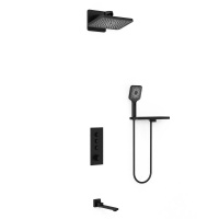 Душевой комплект VSFW-433TI4RMB встраиваемый, термостатический, трехрежимный, черный - Gidratop.ru изображение