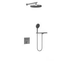 Душевой комплект VSFW-4I212RGM встраиваемый, двухрежимный, вороненая сталь - Gidratop.ru изображение