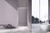 Душевая дверь Slim 8mm VDP-4SL100CL, хром, стекло прозрачное - Gidratop.ru изображение