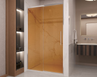 Душевая дверь Stella VDS-1ST120GS, 1200, хром, стекло янтарь - Gidratop.ru изображение