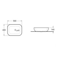 Раковина керамическая Vincea VBS-101MO, 505*405*140, накладная, цвет океан матовый - Gidratop.ru изображение