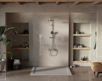 Душевая стойка VSFS-413CH с изливом, хром - Gidratop.ru изображение