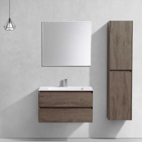 База под раковину Luka 800 подвесная, 2 выкатных ящика soft-close, R.Oak - Gidratop.ru изображение