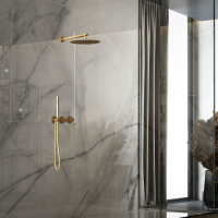 Душевой комплект Groove VSFW-4G01BG4 встраиваемый, 2 режима, 30см верх душ, брашированное золото - Gidratop.ru изображение