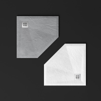 Поддон для душа из искусственного камня VST-4SP1010W, 1000*1000*25, белый матовый - Gidratop.ru изображение