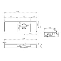 Раковина из искусственного камня Vincea VWB-6S412MW, 1200*400*150, подвесная, цвет белый матовый - Gidratop.ru изображение