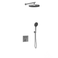 Душевой комплект VSFW-4I212GM встраиваемый, двухрежимный, вороненая сталь - Gidratop.ru изображение