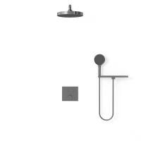 Душевой комплект VSFW-4I212RGM встраиваемый, двухрежимный, вороненая сталь - Gidratop.ru изображение