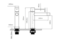 Смеситель для раковины Aspire VBF-4AS01GM, вороненая сталь - Gidratop.ru изображение