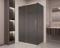 Душевой уголок Stella VSR-1ST9012CGG, 1200*900, брашированное золото, стекло тонированное - Gidratop.ru изображение