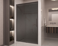 Душевая дверь Stella VDS-1ST120CGB, 1200, черный, стекло тонированное - Gidratop.ru изображение