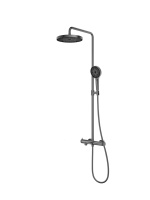 Душевая стойка Rim VSFS-2RM1GM с изливом, вороненая сталь - Gidratop.ru изображение