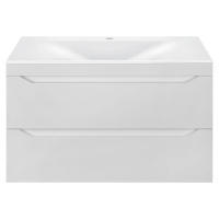 База под раковину Fine 800 подвесная, 2 выкатных ящика soft close, G.White - Gidratop.ru изображение