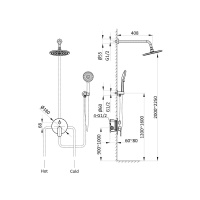 Душевой комплект Esse VSFW-1E1MB, встраиваемый, 2 режима, ограничитель давления Hi Box, черный - Gidratop.ru изображение