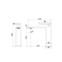 Смеситель для раковины Dice VBF-2DS1BG однорычажный, брашированное золото - Gidratop.ru изображение