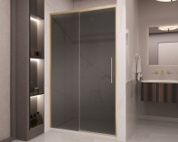 Душевая дверь Stella VDS-1ST120CGG, 1200, брашированное золото, стекло тонированное - Gidratop.ru изображение