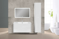 База под раковину Paola 1000 подвесная, 2 выкатных ящика soft close, G.White - Gidratop.ru изображение