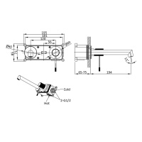 Смеситель для раковины Desire VBFW-1D1BG встраиваемый однорычажный, брашированное золото - Gidratop.ru изображение