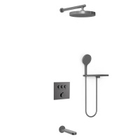 Душевой комплект Inspire VSFW-431I2RGM встраиваемый, вороненая сталь - Gidratop.ru изображение