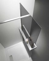 Душевая перегородка Walk-In HR VSW-4HR100CG, 1000*2000, хром, стекло тонированное - Gidratop.ru изображение