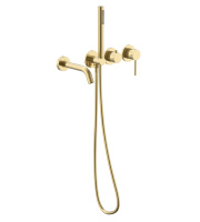 Смеситель для ванны Groove VBTW-4G1BG, встраиваемый, брашированное золото - Gidratop.ru изображение