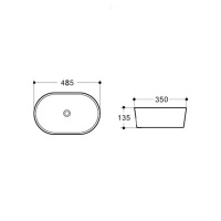Раковина керамическая Vincea VBS-301, 480*350*135 накладная, цвет белый - Gidratop.ru изображение