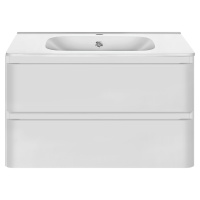 База под раковину Vico 800 подвесная, 2 выкатных ящика soft close, G.White - Gidratop.ru изображение