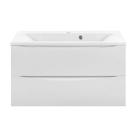 База под раковину Mia 900 подвесная, 2 выкатных ящика soft close, G.White - Gidratop.ru изображение