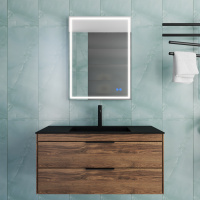 База под раковину Chiara 2D 1000 подвесная, 2 выкатных ящика soft-close, С.Oak - Gidratop.ru изображение