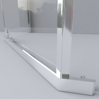 Душевой уголок Stresa VSP-1S900CLG, 900*900, брашированное золото, стекло прозрачное - Gidratop.ru изображение