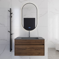 База под раковину Chiara 800 подвесная, 1 выкатной ящик soft-close, C.Oak - Gidratop.ru изображение