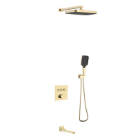 Душевой комплект VSFW-4311BG встраиваемый, 3 режима, брашированное золото - Gidratop.ru изображение