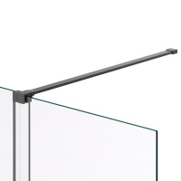 Душевая перегородка Walk-In VSW-1WSL120GSGM, 1200*2000, вороненая сталь, стекло янтарь - Gidratop.ru изображение