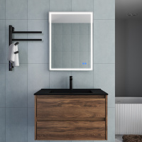 База под раковину Gio 800 подвесная, 2 выкатных ящика soft-close, C.Oak - Gidratop.ru изображение