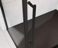 Душевой уголок Arno VSR-1A9012CLB, 1200*900, черный, стекло прозрачное - Gidratop.ru изображение