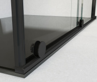 Душевой уголок Arno VSR-1A9012CLB, 1200*900, черный, стекло прозрачное - Gidratop.ru изображение